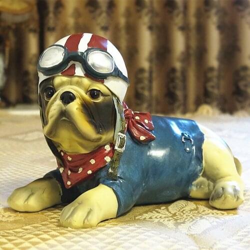 MULTIPLE STYLES OF BULLDOG PROFESSIONAL LIFE ARTIFICIAL ANIMAL RESIN ONAMENT FOR KIDS ROOM TABLE DECORATION