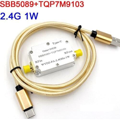 SBB5089+TQP7M9103 2.4GHz 1W 30dBm Microwave High Linear RF Power amplifier FOR 2.4G wifi Jammer Ham Radio AMP TYPE-C