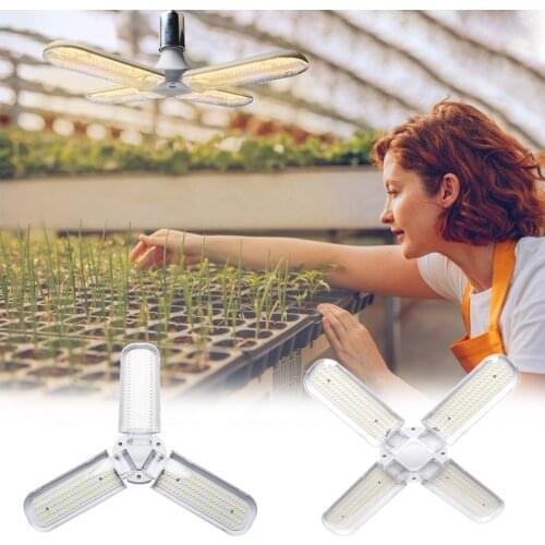 Led Plant Growth Lamp IP54 Waterproof Plant Fill Light Foldable Spotlight Phytolamp Full Spectrum Mode Switch Veg Bloom Indoor
