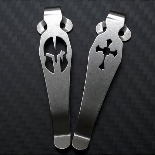 High Quality Titanium Alloy Pocket Knife Clip For Spider C81 C10 C11 Kydex Back Clips Folding Knife Waist Clip DIY Tool 2-Holes