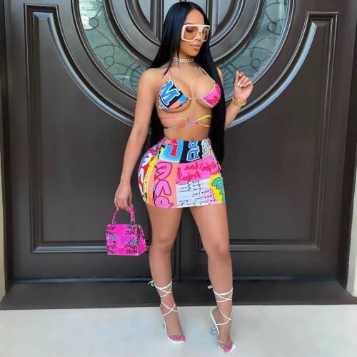 SUJYing 2021 Summer New Swimsuit Women Lace Up Suit Printing Fashion Beach Suit Swimsuit Womens Fashion Leisure Suit