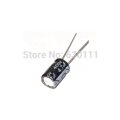 100pcs 4.7UF 400V Electrolytic Capacitors 400V4.7UF 8X12mm