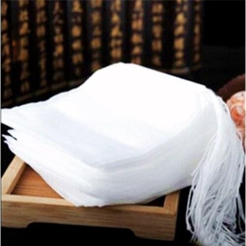 50/100pc Food Grade Disposable Tea Filter Bags With String Seal Non-woven Fabric strainer For Granular Spice Teaware Accessories