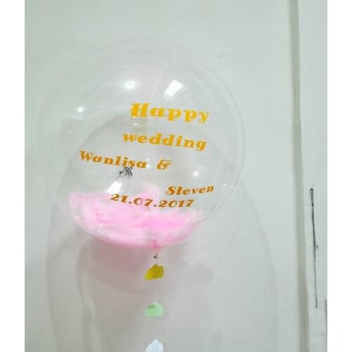 1000pcs/ lot 24inch Clear Foil Balloons Transparent Baloon Wedding Birthday Party Decoration ballons