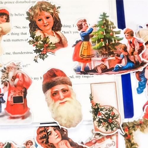 17PSC Christmas Stickers Crafts And Scrapbooking stickers kids toys book Decorative sticker DIY Stationery