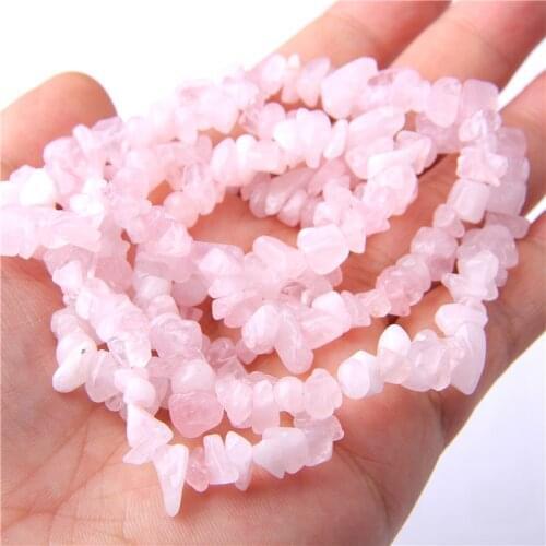 5-8MM Natural Stone Pink Quartz Opal Chip Beads Irregualr Gravel Shape Gem Stone Beads Fit Jewelry Making DIY Bracelet Earrings