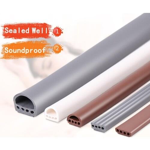6M/lot I-D Type Silicone Rubber Sealing Strip For Door / Window Sound Insulating Strip Self-adhesive Tape Window Insulation Seal
