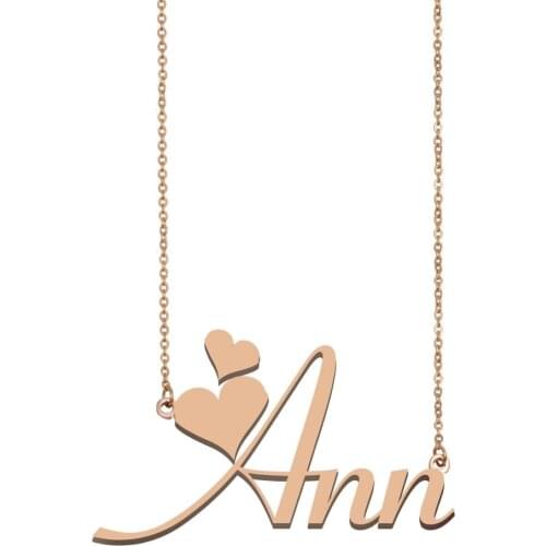 Ann Name Necklace, Custom Name Necklace for Women Girls Best Friends Birthday Wedding Christmas Mother Days Gift