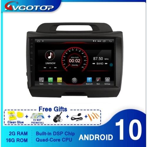 AVGOTOP CAR DVD PLAYER GPS Android 10 FOR KIA SPORTAGE 2010-2012 Multimedia Navigation player
