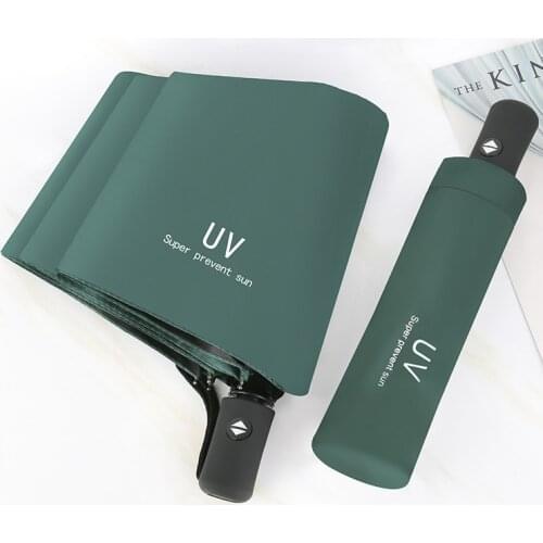 Automatic Folding Umbrella Mini Umbrella Windproof Anti-Uv Protection 3 Folding Umbrella Portable Travel Rain Female Umbrella