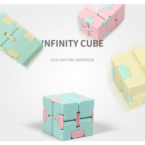 Children Adult Decompression Toy Infinity Magic Cube Square Puzzle Toys Finger Relieve Stress Funny Hand Game Mini Magic Square