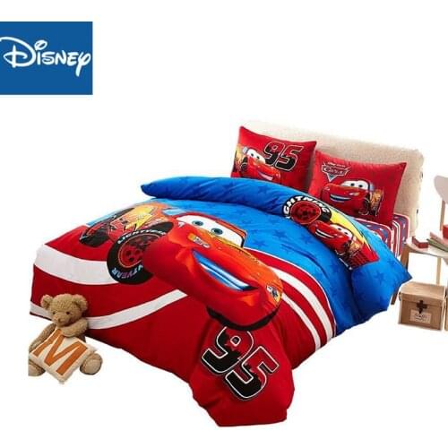 Disney lightning McQueen king size bedding set for kids bed decor double quilt covers full bedspread fitted sheet 3-5pcs cartoon
