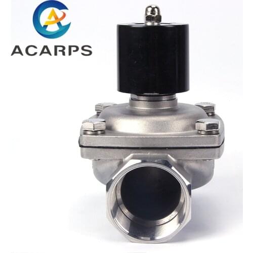 Low Pressure 1.5inch 24v Electric Solenoid valve Fountain 220v Stainless Steel DN40 Normally Closed Low pressure 0-10bar