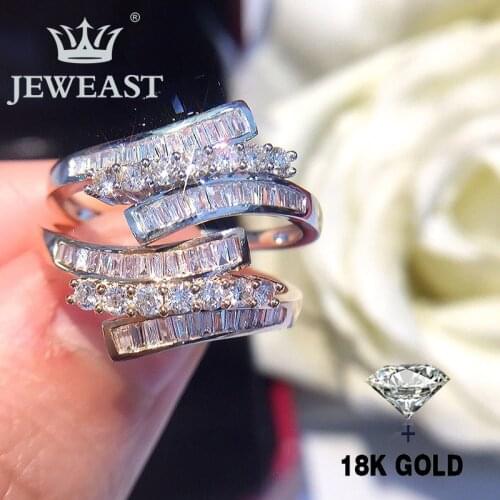 Natural Diamond 18K Gold Pure Gold Ring Beautiful Gemstone Ring Good Upscale Trendy Classic Party Fine Jewelry Hot Sell New 2020