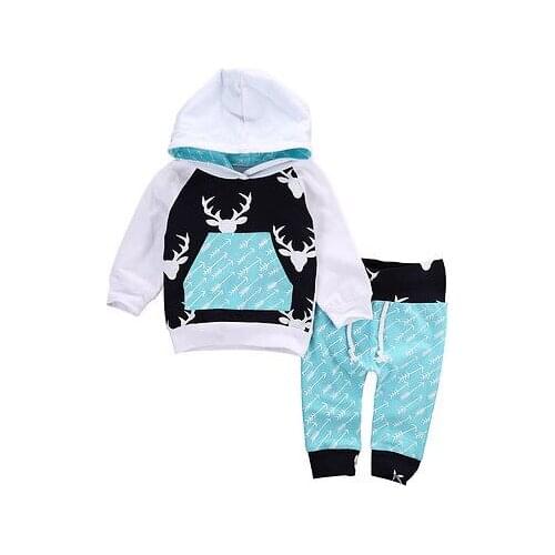 2018 Boutique Toddler Baby Boys Hoodie Tops Pants Home Outfits Set Clothes Casual Size 0-5T