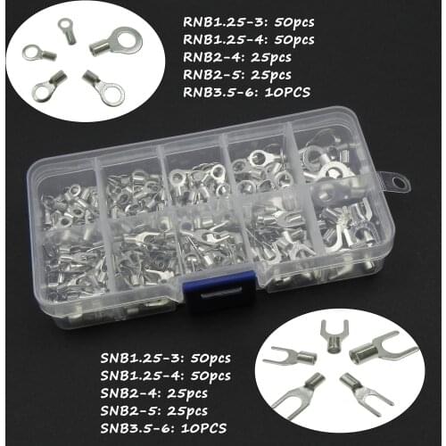 320pcs Wire Connector Electrical ring Crimp Terminals M3 M4 M5 M6 Spade Connectors Kit