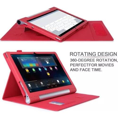2 in1 Hand Strap&Card Slot Slim MagSmart Removeable Stand Leather Case for Lenovo Yoga Tablet 2 tablet2 Pro 1380 1380F 13.3 inch