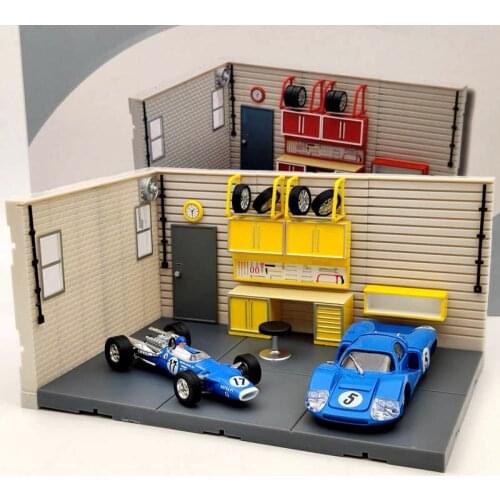 1/2/4 PCS 1/43 Scale Aurora Garage Diorama Scene Model (not include model cars)