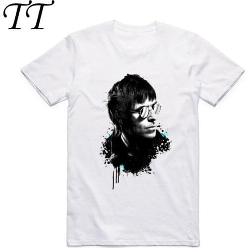 2019 Fashion Men Print Oasis Band Rock T-shirt O-Neck Short Sleeve Summer Hipster Cool Casual Britpop Rock Style Top Tee Tshirt