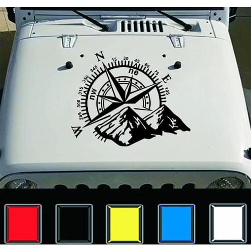 Fashion For Compass Rose Navigate Offroad Vinyl Sticker PVC 60*50CM Car Body Decoration Sticker Waterproof Automobile Decal