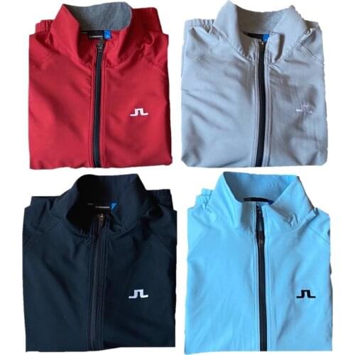 Mens Windbreaker Golf Jacket Light Elastic Single Layer Sleeves Detachable As Short Sleeves
