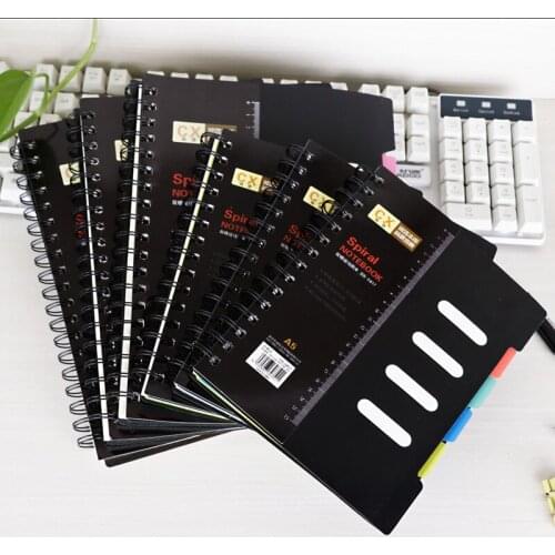 2021 New A6/A5/B5 Spiral Classified Notebook Loose-leaf Bussiness Notebook StudentGraffiti Book Office & School Supplies