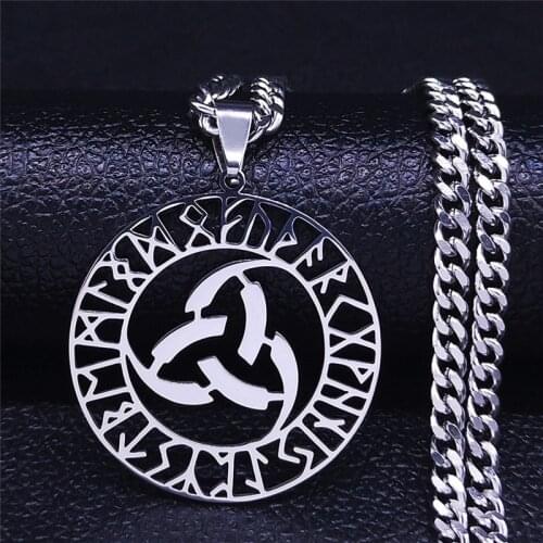 Horn Of Odin Pendant Necklace Stainless Steel Necklace Chain for Women/Men Viking Symbol Logo Sign Jewelry cadena N4306S05