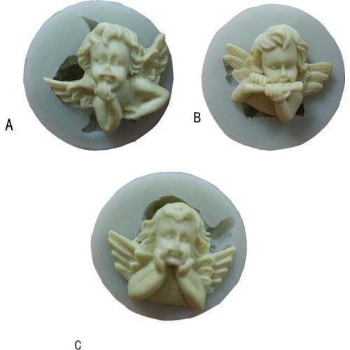 Minsunbak The Latest Mini Angel Expression Silicone Fondant Mold Chocolate Fudge Baking Tools Sugarcraft