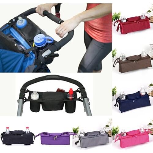 1X Baby trolley storage bag organizer stroller buggy pram cup holder bags