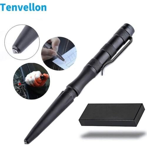 Tenvellon Tactical Pen Self Defense Supplies Included Pen Box Tungsten Steel Security Protection Personal Defense Tool Defence