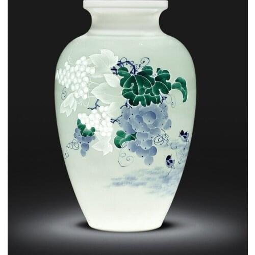 Jingdezhen vase Master Hand Painted Pastel Thin Flower Vase New Chinese vase Living Room Decoration porcelain ceramic vase