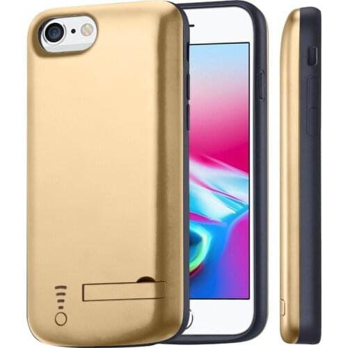 5500mAh Battery Charger Case for iPhone 6 6s 7 8 SE2020 Powerbank Portable Charger External Battery Phone Cover Case with Stand