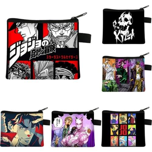 Japanese Anime JoJos Bizarre Adventure/ Killer Queen Ladies Lipstick Bag Portable Girls Travel Organizer Money Bags