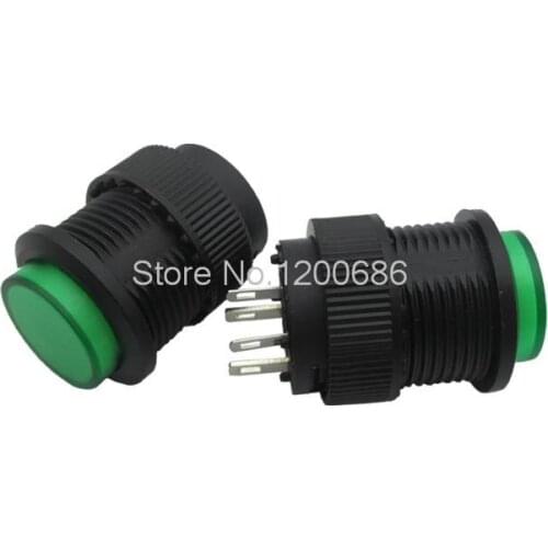 Green 503AD with self-locking switch button switch / round 16MM 3A / 250V green