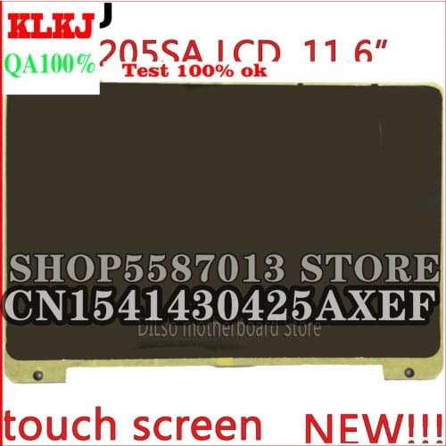 KLKJ M116NWR4 11.6 LCD Screen For ASUS E205SA Laptop Motherboard E205SA LCD Screen Assembly With Touch Test Work 100% Original