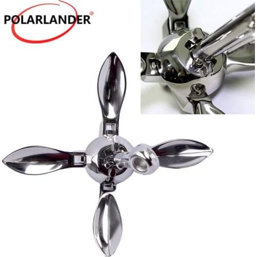 1 Pc Stainless Steel Boat Folding Grapnel Anchor Durable 0.7 KG Docking Hardware For Boat Marine Yacht