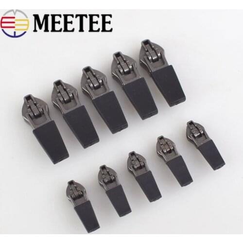 10/50pcs 3# 5# Anti-loading Waterproof Zipper Sliders Reverse Installation for Invisible Nylon Zips DIY Sewing Bag Head Pulls