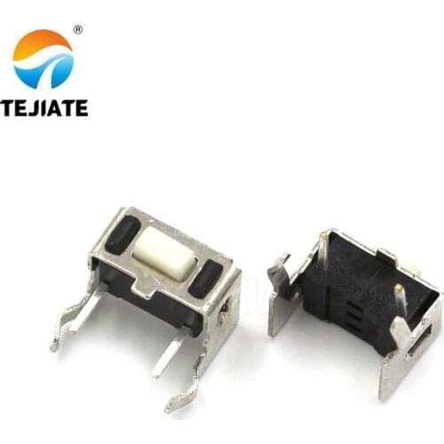 20PCS Patch Direct Insertion Horizontal-type 2 Feet Touch Key Microswitch Copper 2 Foot Side Press Button Switch 3*6*4.3MM