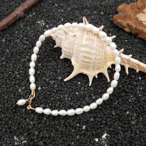 Lii Ji Real AA+ Freshwater Pearl High Luster Rice Shape Beads 925 sterling silver 18K Gold Plated Bracelet