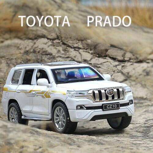 High simitation 1:32 TOYOTA LAND CRUISER PRADO Alloy Metal Car Model Toys With Pull Back For Kids Birthday Gifts Free Shipping