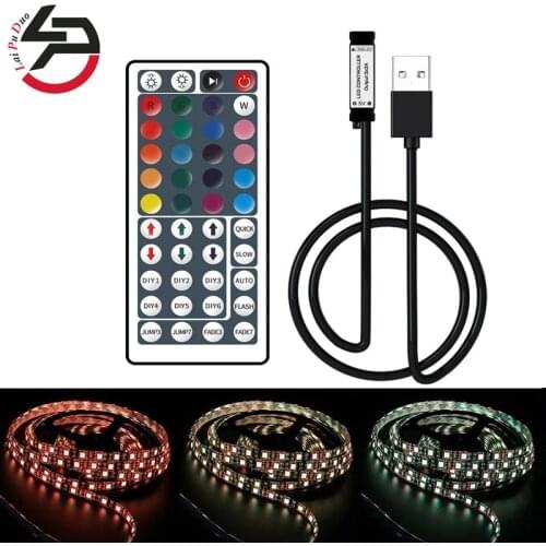 Laipuduo 5V 44Key USB Connector IR RGB Remote Controller LED Strip Light TV Box USB Mini Controller
