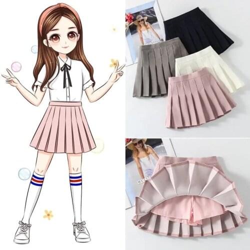 Summer new girls' cotton skirt childrens pleated dance short skirts spring autumn baby girls foreign summer skirts P5169