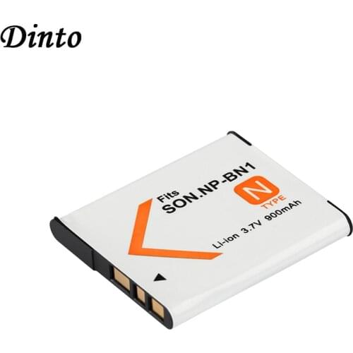 Dinto 1pc 900mAh NP-BN1 NPBN1 NP BN1 Li-ion Camera Battery Pack for Sony DSC-W310 W330 W350 W370 W380 W390 TX7 TX5 WX5C W620