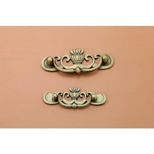 Zinc alloy drawer handle furniture medicine cabinet bronze wardrobe small European handle
