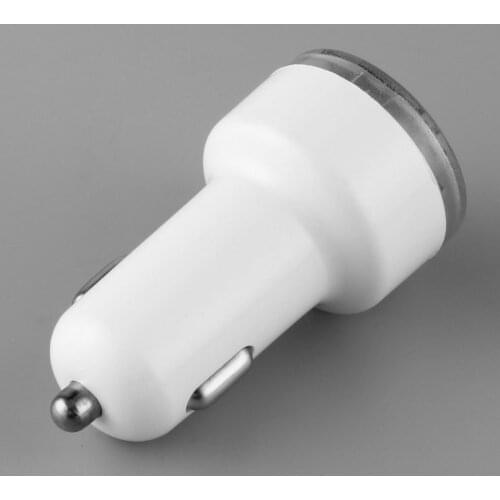 Mini Dual Port USB Car Power Charger Adapter 12V 24V for iPad2 3 For iPhone4 4S For iPod MP3 Tablet for Samsung Drop Shipping