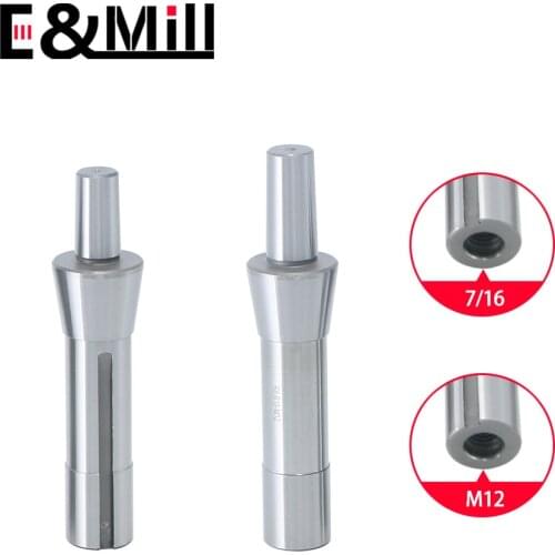 Drill chuck connecting rod adapter R8 taper B10 B12 B16 B18 B22 for milling engraving machines pull rod metric M12 inch 7/16