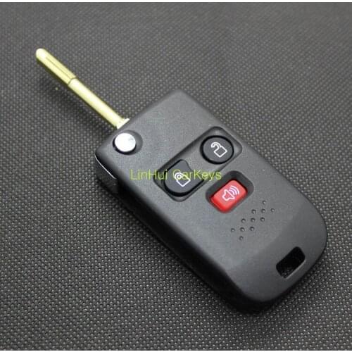 PINECONE for Ford Kuga F150 F750 Raptor 3 Buttons Uncut Brass Blade Modified Remote Blank ABS Key Shell 1 PC