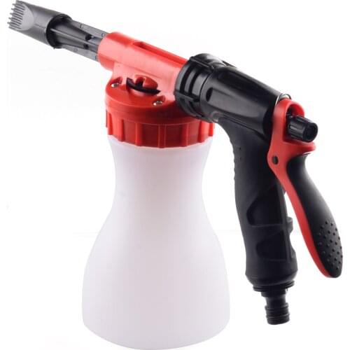 2.5-6 Bars Snow Foam Spray Gun Car Wash Sprayer Lance Hose Pipe 900ml Bottle Fit for Universal