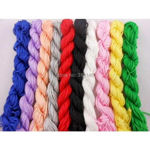 Bulk Wholesale 10 Rolls 1.5mm Macrame Shamballa Bracelet Beading Rattail Braided Nylon Cords Chinese Knot Kumihimo String Thread