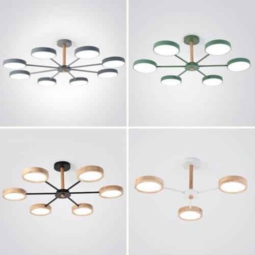 Ceiling light dining room bedroom overhead lights for home living wood design simple decorative fixtures Modern led ceiling lamp